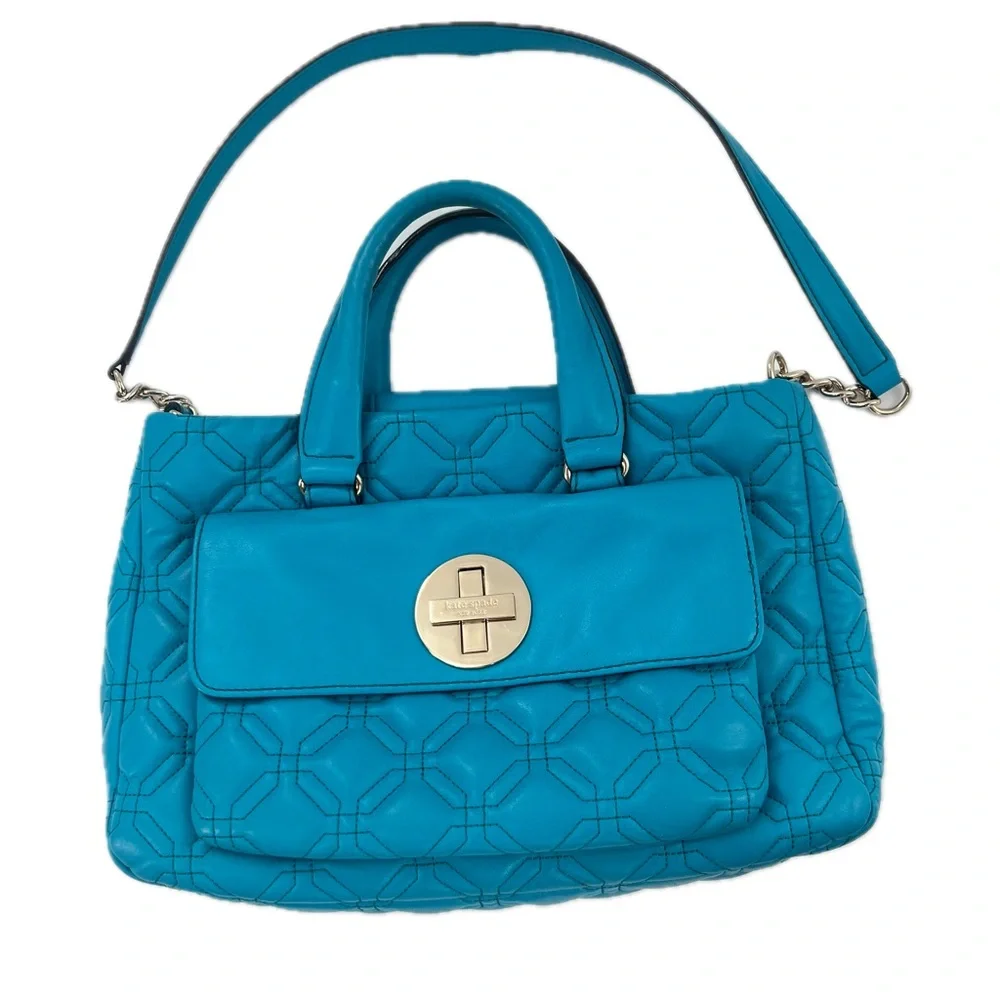 Kate Spade New York Astor Court Lila Quilted Shoulder Bag Deep Turquoise